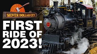 First official train ride of 2023 at Silver Dollar City! Frisco Silver Dollar Line