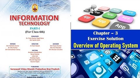 Chapter 3 Exercise | Class 6 | Information Technology | Vidya Bharti Computer Book