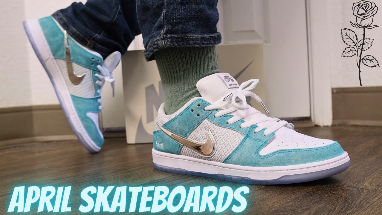 Nike SB Dunk Low April Skateboards On Feet Review - YouTube