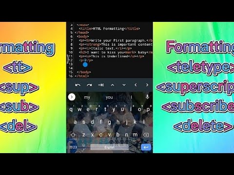សរសេរកូដ HTML Formatting ងាយៗក្នុងទូរស័ព្ទ ||How to Write HTML Formatting on your  phone|| #05
