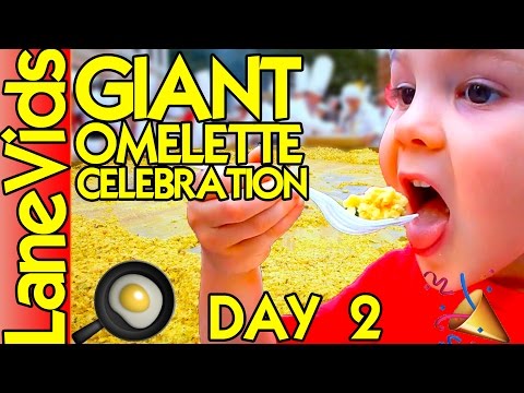 KIDS TRY GIANT 5,000 EGG OMELETTE | LaneVids