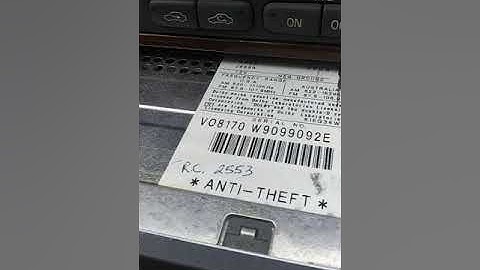 Volvo V70 radio reset code
