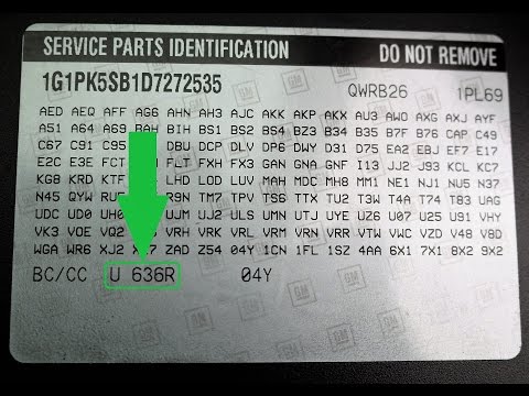 How to Find Your CHEVROLET Paint Code