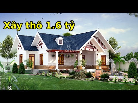 Giải pháp kiến trúc cho mẫu nhà cấp 4 nông thôn với 3 phòng ngủ - BT 11008 | KIẾN TRÚC KATA