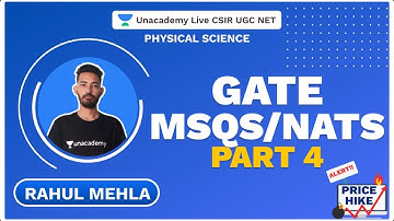 GATE MSQs/NATs | Physical Science Part 4| Rahul Mehla | Unacademy