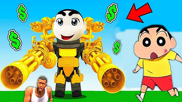 I BUILT Biggest TOY ARMY to DEFEND my CASTLE in ROBLOX TOY GUARDIAN with SHINCHAN and CHOP