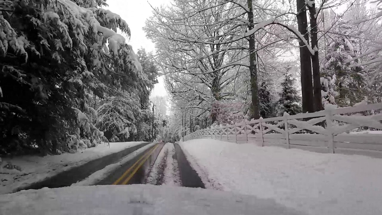 A snowy drive around Flat Rock NC after 10 inches of snow December 9