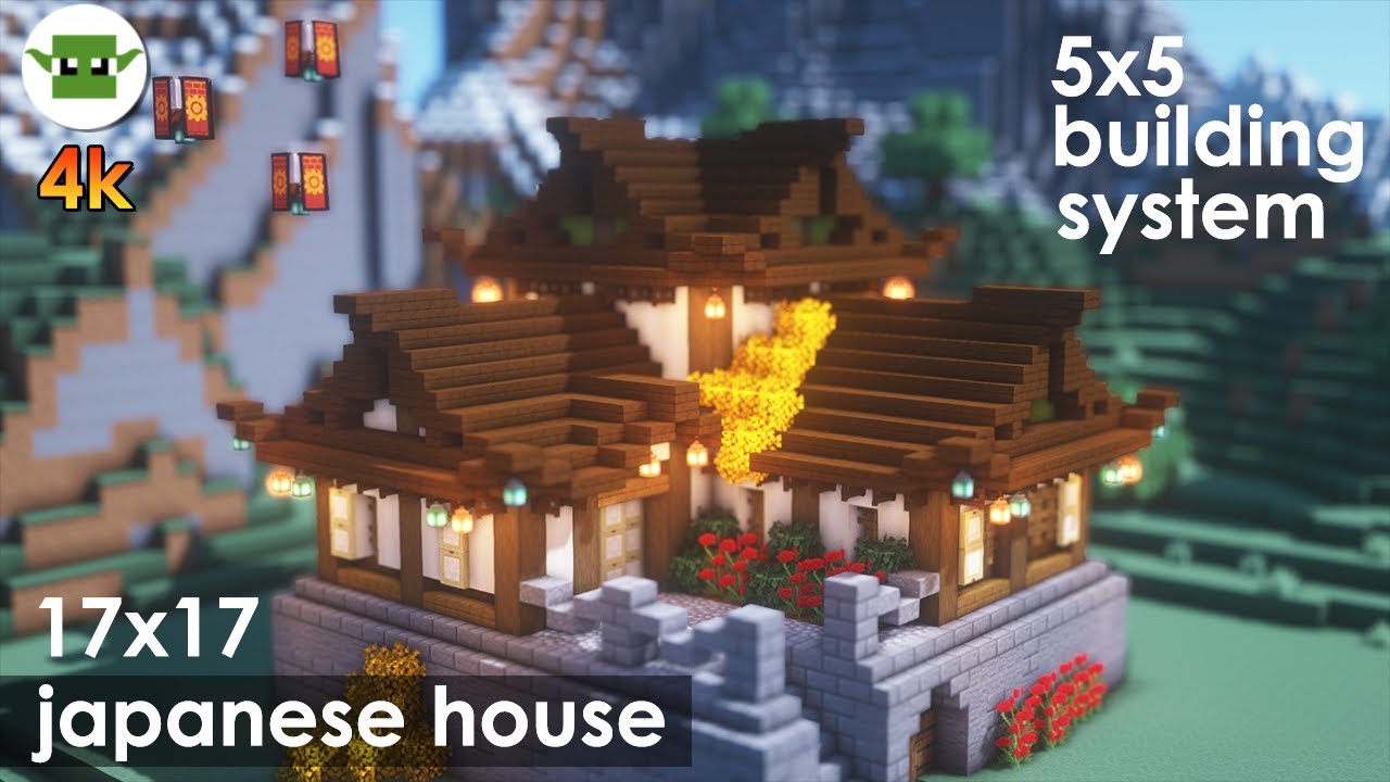 Minecraft  How to Build a Small Japanese House [EASY 10x10 System]