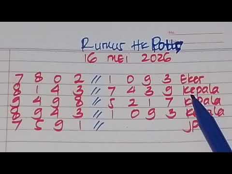 PREDIKSI HK POOLS MALAM INI 16 MEI 2026 | BOCORAN HONGKONG HARI INI | RUMUS KEPALA EKOR JITU