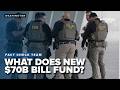 What does the $70 billion GOP immigration enforcement bill FUND?