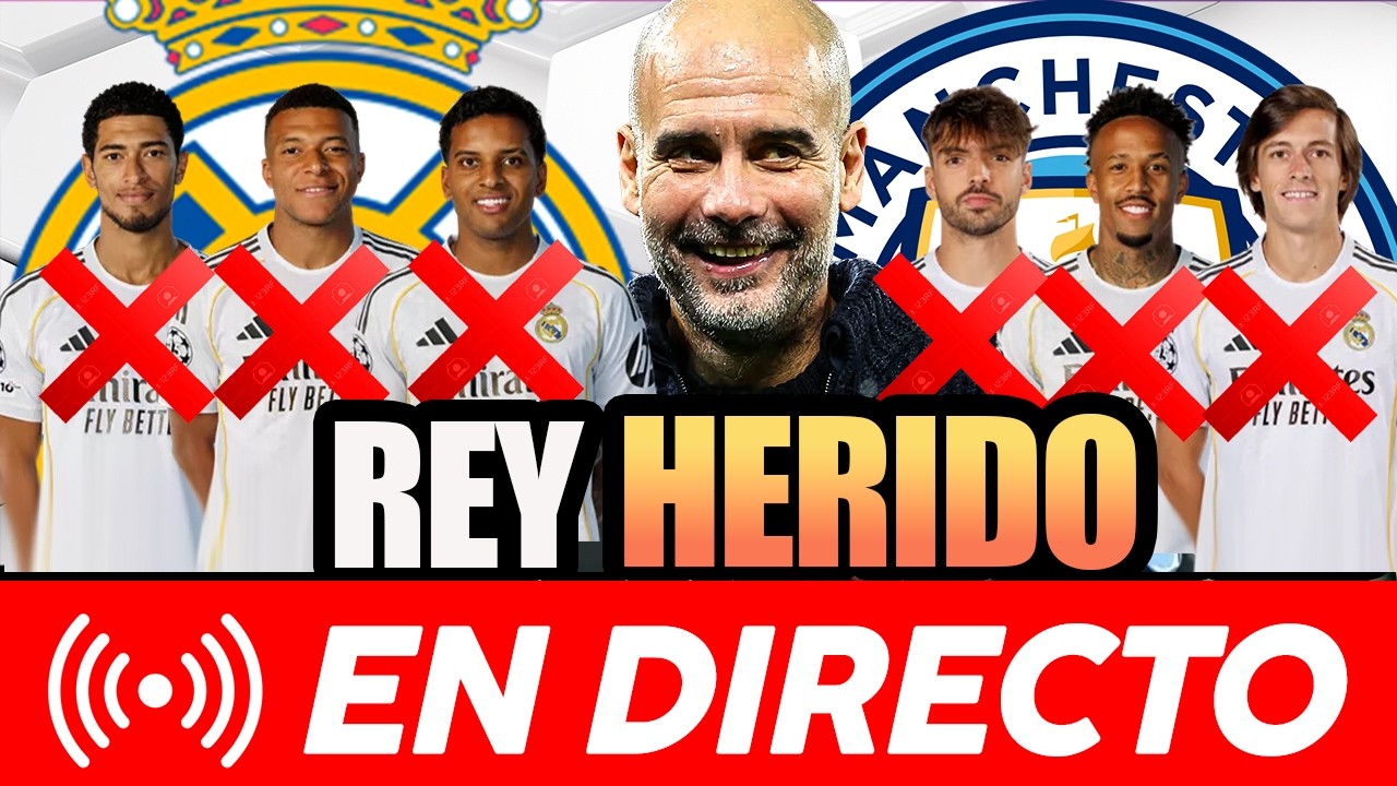 🚨🚨 EL MADRID LLEGA AL PARTIDO CONTRA DEL CITY CON MUCHAS BAJAS