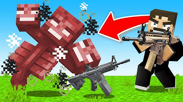 Minecraft, but MOBS Drop Random Weapons