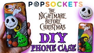 DIY Nightmare Before Christmas Phone Case - Polymer Clay with Popsocket by Midnight Crafts 10,292 views 4 years ago 3 minutes, 27 seconds