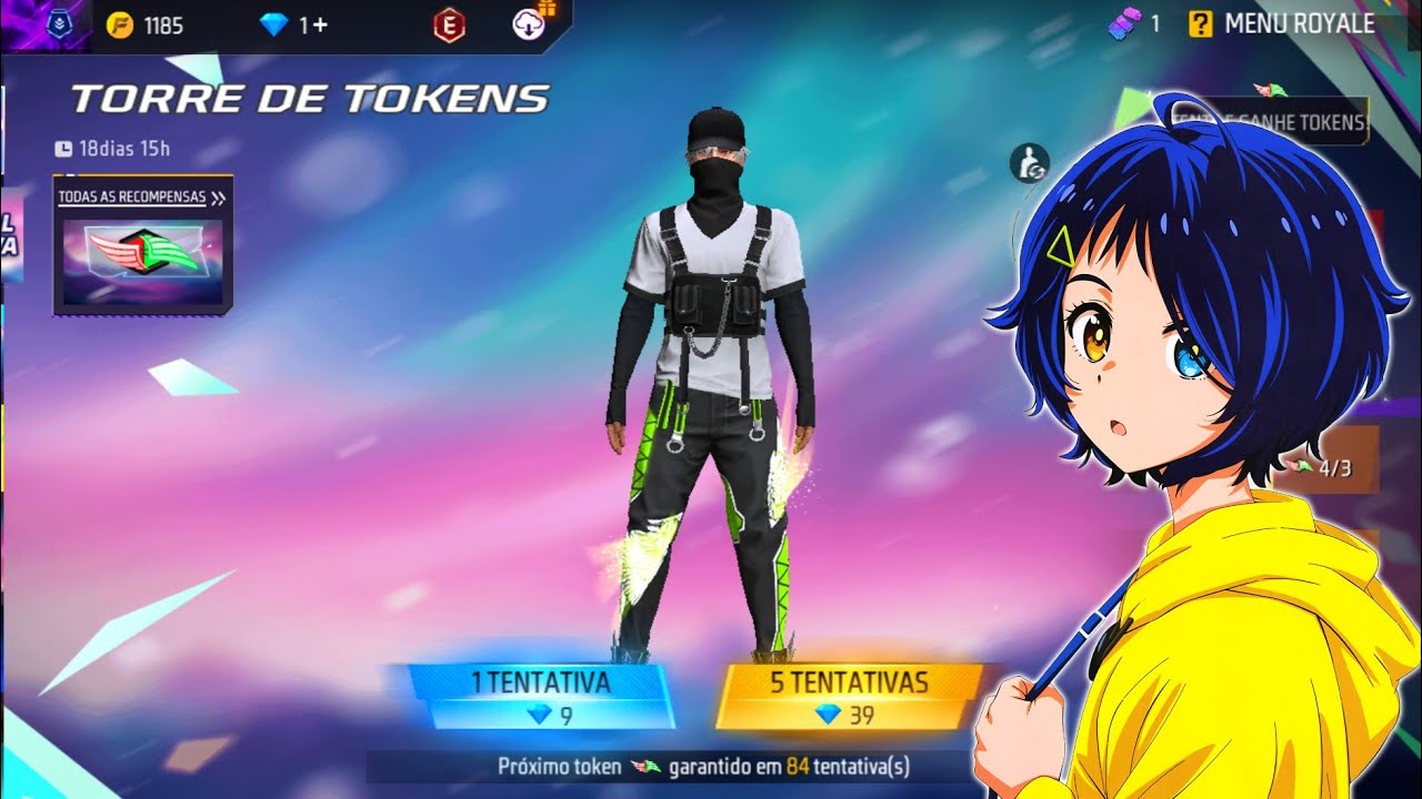 TENTANDO PEGAR A CALÇA ANGELICAL VERDE NA CONTA DO MEU IRMÃO | FREE FIRE