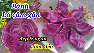 Cách làm bánh lá cẩm gân nước cốt dừa siêu ngon đẹp mắt đặc biệt giòn dẻo tuyệt vời