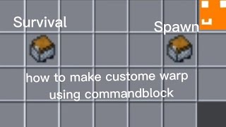 How to make Custom Chest Warp only using commandblock (@RblxscripT @twinmation7992 )
