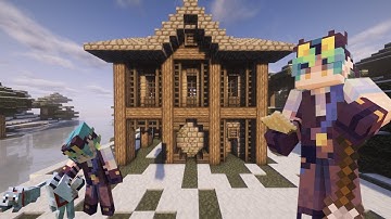 [Minecraft] No Talking, Just Building #6 [Simple medieval house tutorial]