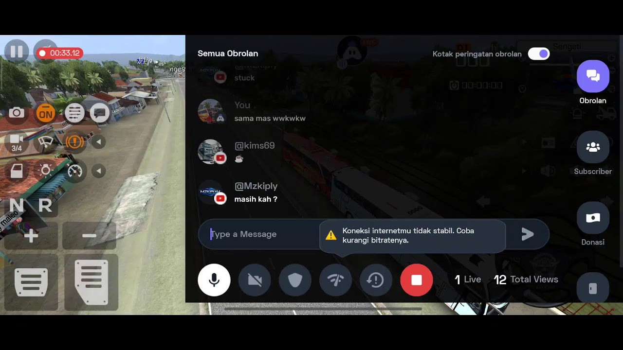 English Bus Simulator Indonesia : 👍 Good stream | Playing Solo | Streaming with Turnip