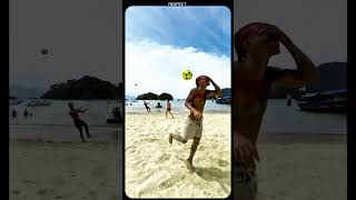 Freestyler Enjoys at Beach ⛱️ | Pure Football Vibes 🌊⚽...#respect #shorts