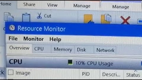 how to open resource monitor in windows 10