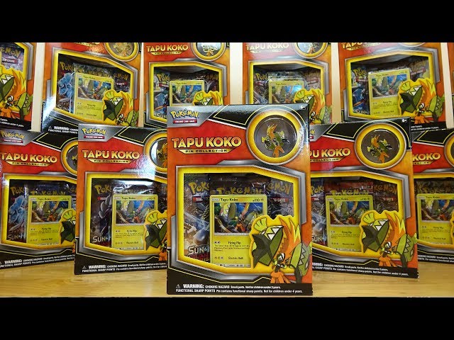 Tapu Koko Pin Collection Box Opening (Amazing Pulls!) 