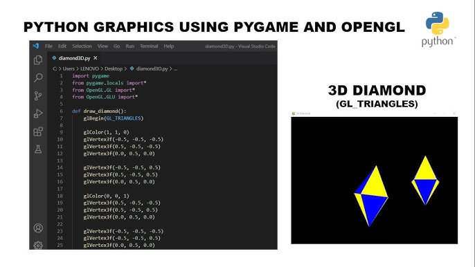 3D Rotation Projection Using Python Pygame, 40% OFF