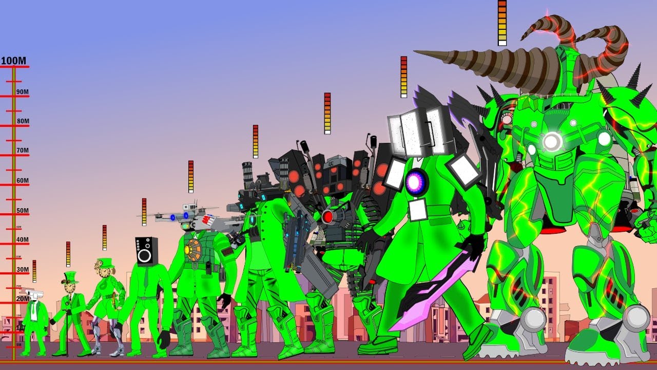 Upgraded All Titan Drill Man, Cameraman, TV-Man & Titan Speakerman, Clockman