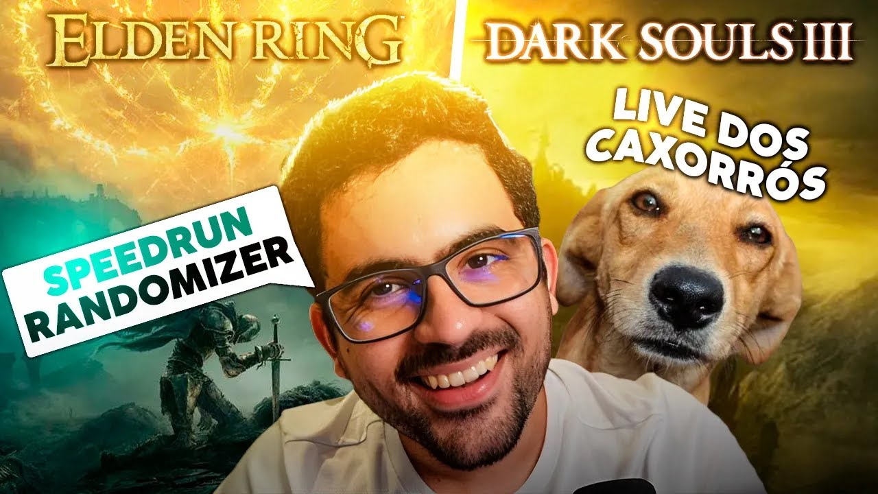 Tentei uma SPEEDRUN no Elden Ring e Dark Souls 3 com TUDO ALEATÓRIO
