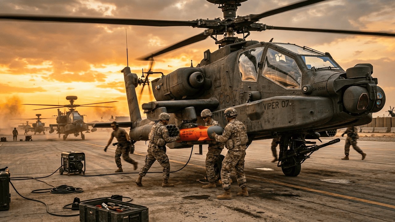 IRAN SHOCKED! US Army Loads Thousands of AGM-114 Missiles onto AH-64 Apache  Fleet... - YouTube