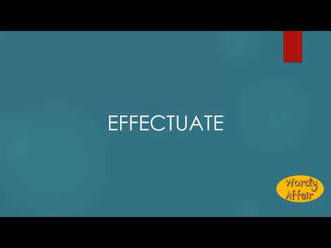 Effectuate Definition