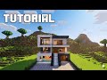 Minecraft Modern House Tutorial | Simple & Stylish Modern House Build#shorts#minecraft