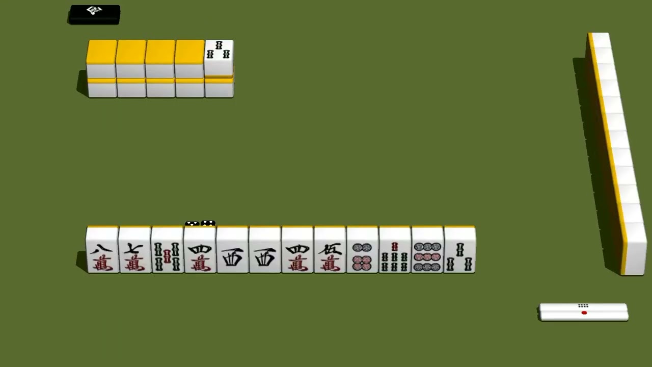3D麻雀プレイ動画 464 1 Mahjong training match