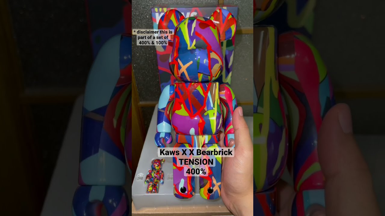 Kaws Bearbrick “Tension” 400% (part of 400% & 100% set) - YouTube