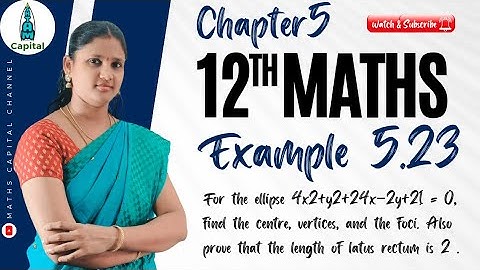 Class 12 Maths Chapter5 Example 5.23 Two Dimensional Analytical Geometry Example5.23 12th Math Ex5.2