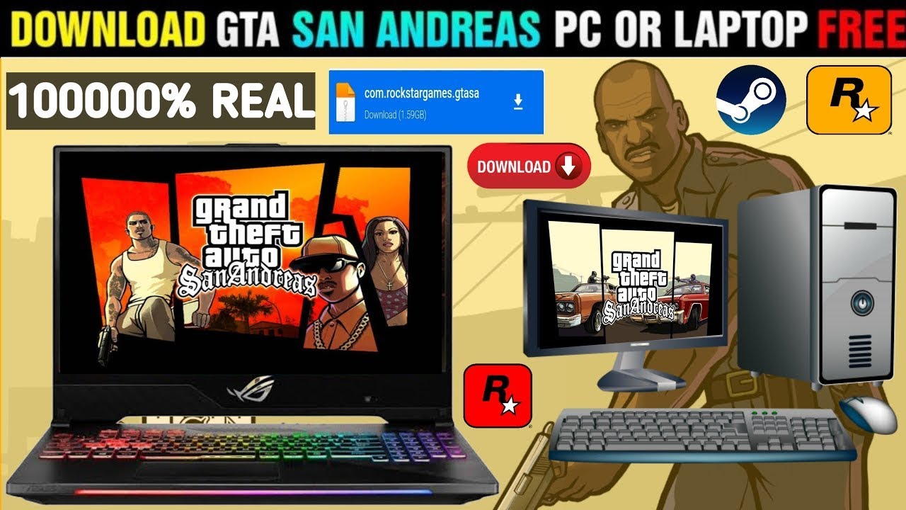 Download Gta San Andreas in Pc & Laptop° (2024) ! How To Download Gta