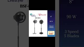 Midea 7" 5 Blades Circulation Fan with 3 Speed MFG180M0APB/Butterfly 8" 3 Speed Fan BSF-8031