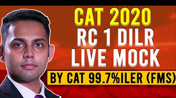 CAT 2020 Real CAT 1 DILR Live Mock by CAT 99%iler(FMS Delhi )