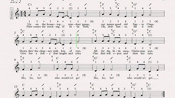 2b) Xmas - Up On The Rooftop (Sheet Music in Key Of C)