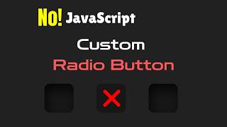 How to Create Stylish Radio Button with HTML & CSS (No JavaScript)