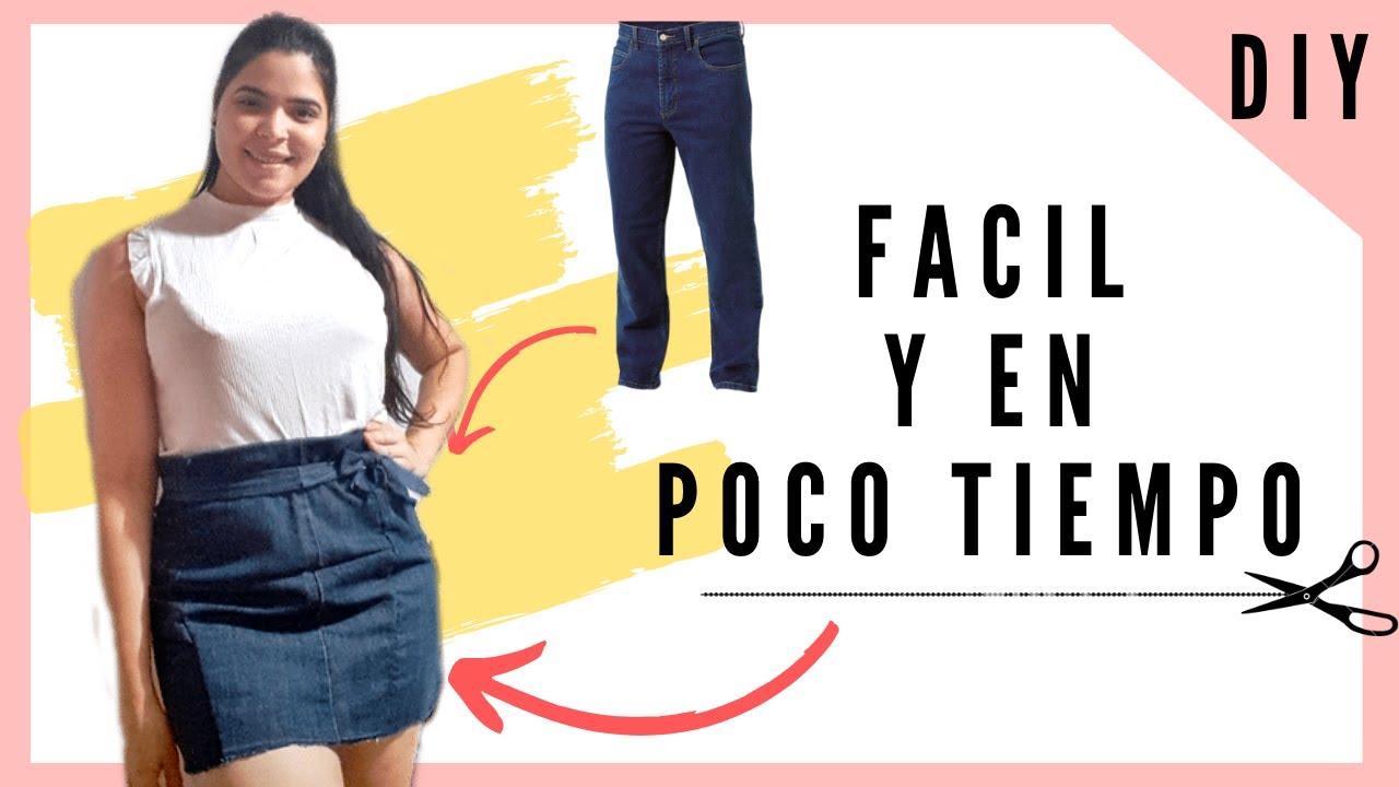 De PANTALÓN a FALDA en [4 MINUTOS]🤗 DIY | BeruzkaDms 💜 - YouTube