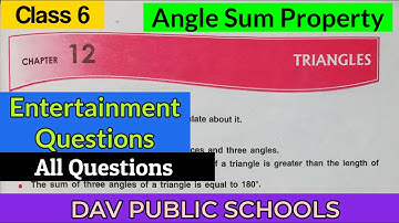 DAV class 6 maths chapter 12 Triangles Enrichment Questions