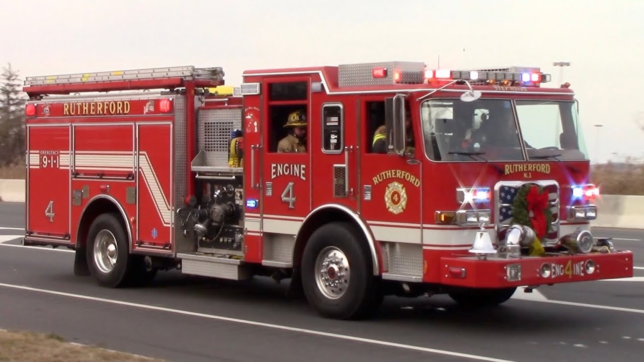 Rutherford Fire Department Engine 4 Responding 12921 YouTube