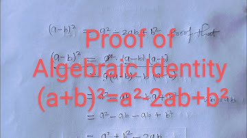 proof of algebraic Identity (a-b)²= a²-2ab+b² #maths #education