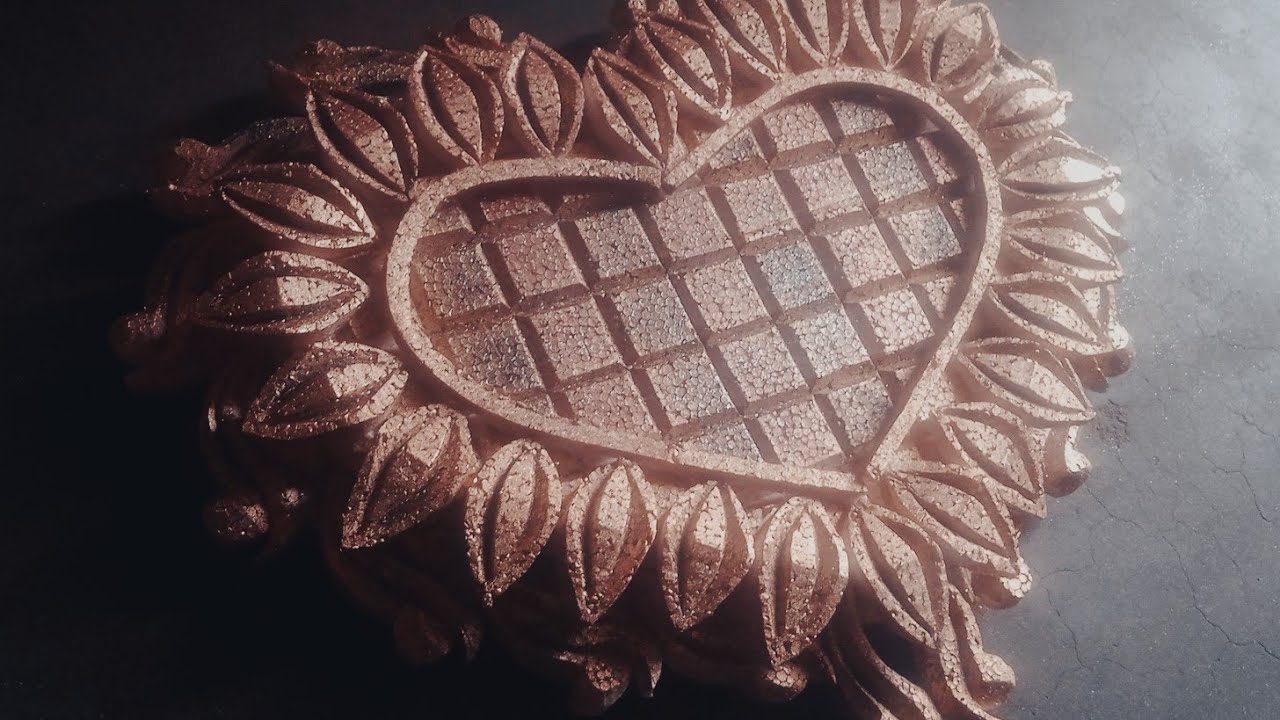 New thermocol heart shape design/Thermocol Design YouTube