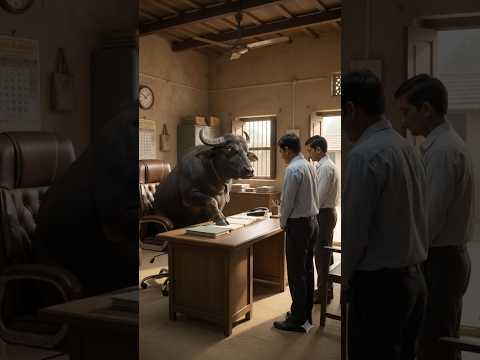 जब भैंस बन गई Boss और इंसान बने कर्मचारी 😂🐃 | Ulti Duniya #shorts