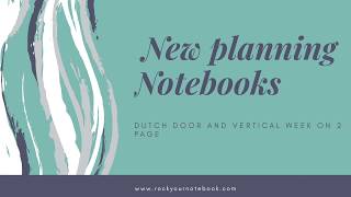 New Planning Inserts In the Shop (Dutch Door and Vertical Week on 2 Page)