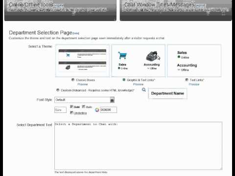 Department Selection Page - OnlineChatCenters - video from OnlineChatCenters