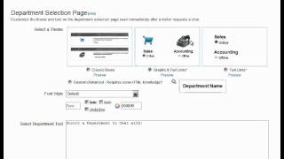 Department Selection Page - OnlineChatCenters