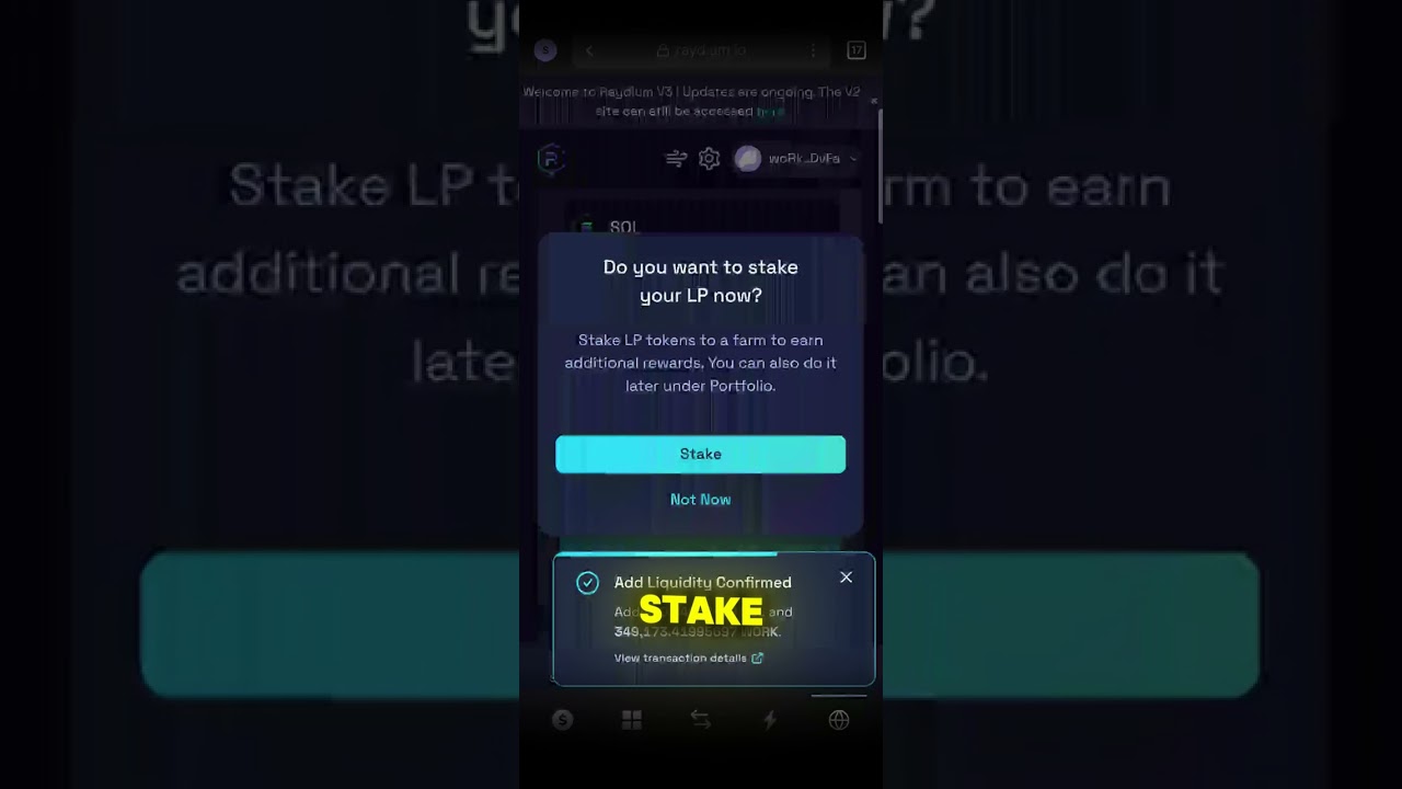 How to Provide Liquidity & Stake in a Farm (Raydium)