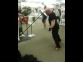 Bar in the corner shoulder press heavy
